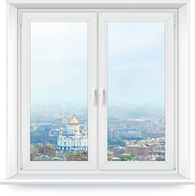 Окно ПВХ двухстворчатое KBE Gut