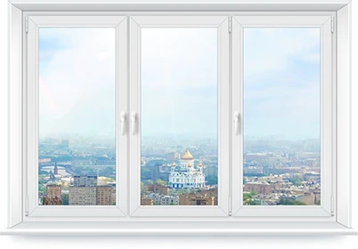 Окно ПВХ трехстворчатое KBE Gut